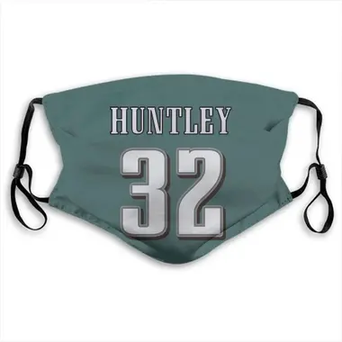 Jason Huntley Name & Number Green Philadelphia Eagles Face Mask